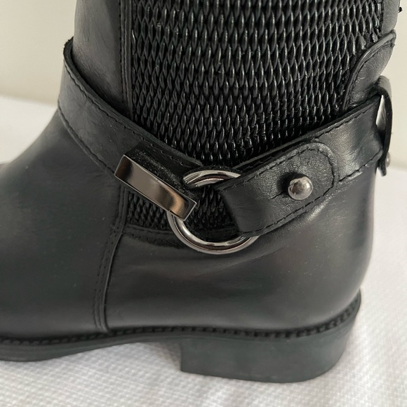 Aquatalia Urope Black Leather Riding Boots 7.5 Narrow Shaft - Picture 5 of 13